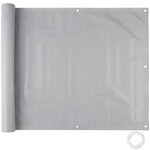 Tectake Brise vue PVC pour balcon, version 1 - gris