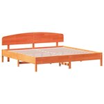 vidaXL Cadre de lit sans matelas cire marron 180x200cm bois pin massif