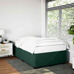 vidaXL Cadre de lit sans matelas vert foncé 120x200 cm velours