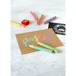 Crayon multi-talents woody 3en1  rond  jaune pastel x 5 STABILO