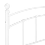 vidaXL Cadre de lit Blanc Métal 160x200 cm