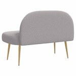 vidaXL Banc rembourré avec dossier Gris clair 110 x 60 x 76 cm Bouclé
