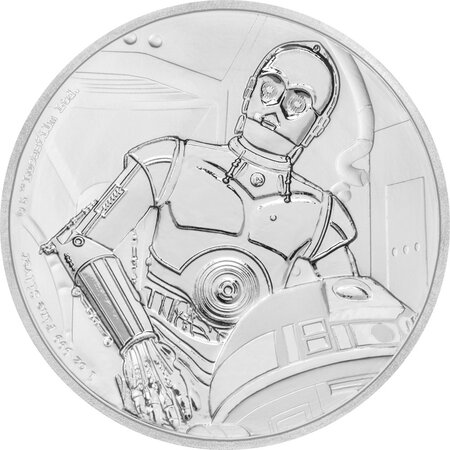 Pièce de monnaie 2 Dollars Niue 2017 1 once argent BE – C-3PO