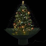 vidaXL Arbre de Noël neigeux avec base de parapluie Vert 75 cm