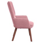 vidaXL Fauteuil relaxant Rose 63 x 67 x 94 cm Velours