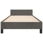 vidaXL Cadre de lit sans matelas gris foncé 90x200 cm velours
