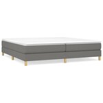 vidaXL Cadre de lit sans matelas gris foncé 200x200 cm tissu