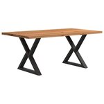 vidaXL Table à manger marron clair bois de chêne massif rectangulaire