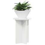 vidaXL Support de Plante 2 pièces Blanc brillant Ø29 5 x 40 cm
