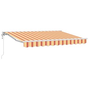 vidaXL Auvent rétractable électrique Jaune et Orange 3 5 x 2 5 m