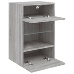 vidaXL Meubles TV muraux et lumières LED 2Pièces sonoma gris 40x30x60 5cm