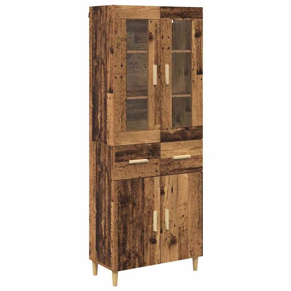 vidaXL Haut Armoire Bois Ancien 69 5 x 34 x 180 cm Bois d'ingénierie