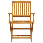vidaXL Ensemble de bistro pliable 3 Pièces bois d'acacia solide