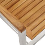 vidaXL Chaises de jardin avec coussins lot de 2 Teck solide et acier