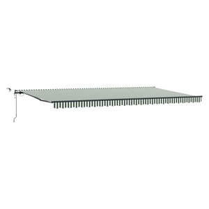 vidaXL Tissu de auvent Vert et blanc 600 × 300 cm Polyester