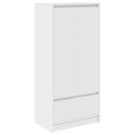 vidaXL Armoire avec tiroir blanc 55 5x34x119 5 cm bois d'ingénierie