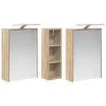 vidaXL Ensemble de Meubles de Salle de Bain 3 Pièces 106 x 16 x 62 5 cm