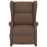 vidaXL Fauteuil inclinable électrique à oreilles marron tissu