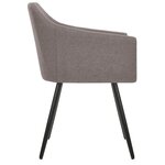 vidaXL Chaises à manger lot de 4 taupe tissu