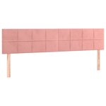 vidaXL Sommier à lattes de lit avec matelas Rose 200x200 cm Velours