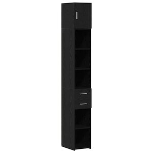 vidaXL Cabinet de rangement slim Chêne noir 30 x 42.5 x 225 cm