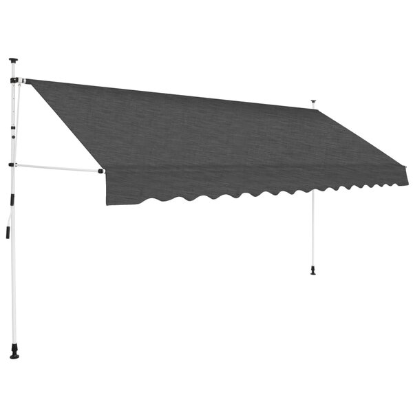 vidaXL Auvent manuel rétractable 350 cm Anthracite