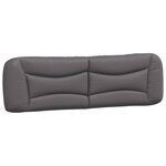 vidaXL Coussin de tête de lit Hvar gris 180 cm similicuir