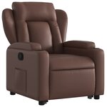 vidaXL Fauteuil inclinable marron similicuir