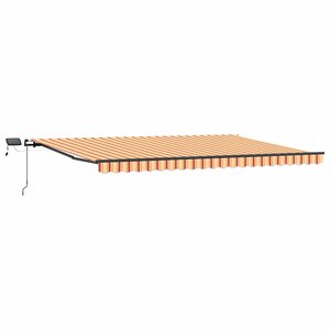 vidaXL Auvent Rétractable jaune et orange 500 ×300 cm tissu