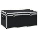 vidaXL Boîtes de rangement 3 Pièces Noir Aluminium