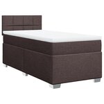 vidaXL Sommier à lattes de lit avec matelas Marron foncé 90x190 cm