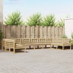 vidaXL Ensemble de canapés d'extérieur 10 Pièces Blanc et Beige
