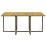 vidaXL Ensemble à dîner de jardin coussins 7 Pièces Résine tressée Beige