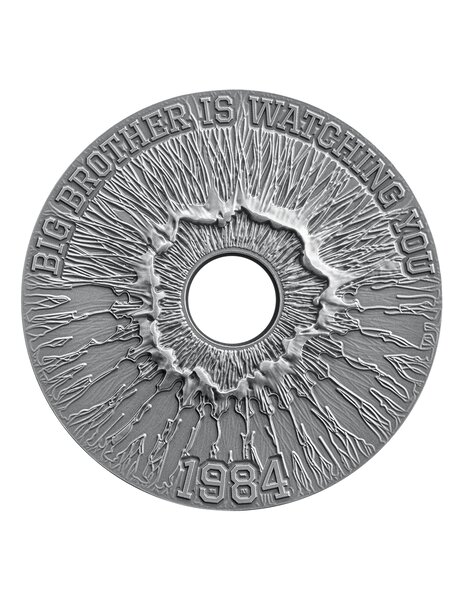 BIG BROTHER IS WATCHING YOU 1984 George Orwell 2 Once Argent Monnaie 2000 Francs Cameroon 2023