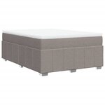 vidaXL Sommier à lattes de lit avec matelas Taupe 160x200 cm Tissu