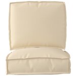vidaXL Set de coussins de palette 2 Pièces Beige 50 x 50 x 12 cm