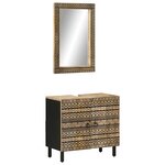 vidaXL Ensemble de meubles salle de bain 2 Pièces bois de manguier massif