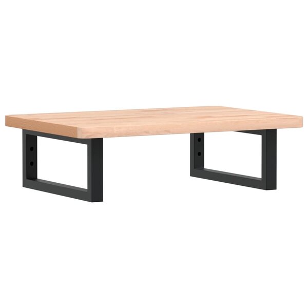 vidaXL Étagère de vasque murale acier et bois massif de hêtre