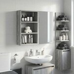 vidaXL Armoire murale de salle de bain Gris Sonoma 40 x 16 x 62 5 cm