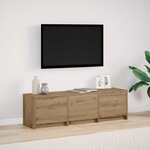 vidaXL Meuble TV Chêne artisanal Bois d'ingénierie
