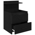 vidaXL Tables de chevet 2 pièces avec 2 tiroirs Noir 40 x 36 5 x 62 cm