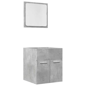 vidaXL Ensemble de meubles de salle de bain 2 Pièces gris béton