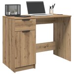 vidaXL Bureau chêne artisanal 100x50x75 cm bois d'ingénierie