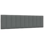 vidaXL Lit avec matelas gris foncé 180x200 cm tissu