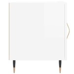 vidaXL Table de chevet blanc brillant 40x40x50 cm bois d’ingénierie