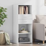 vidaXL Buffet haut blanc 50x42 5x124 cm bois d'ingénierie