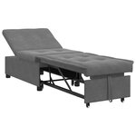 vidaXL Canapé-Lit Gris foncé 67 x 194 x 82 cm