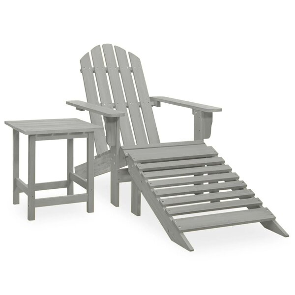 Chaise de jardin adirondack avec pouf et table sapin gris 02_0013326