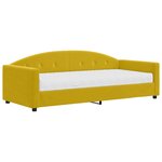 vidaXL Lit de jour avec matelas jaune 90x200 cm velours