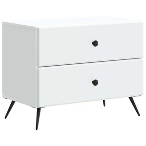 vidaXL Cabinet de chevet Blanc 62 x 34 5 x 47 5 cm Bois d'ingénierie